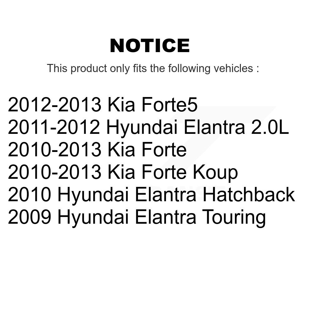 [Front] Plaquettes de frein à disque en céramique avant pour Hyundai Elantra Kia Forte Koup Forte5