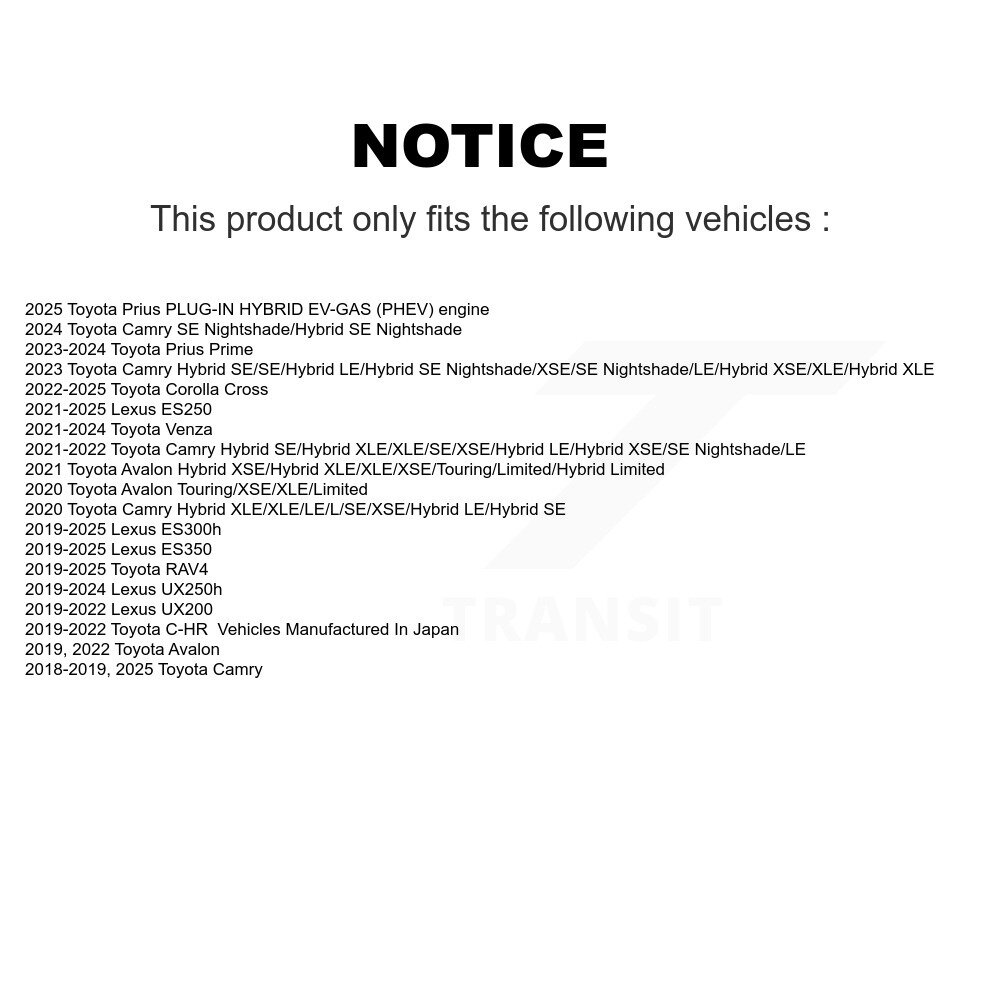 [Front] Plaquettes de frein en céramique avant pour Toyota RAV4 Camry C-HR Corolla Cross Lexus