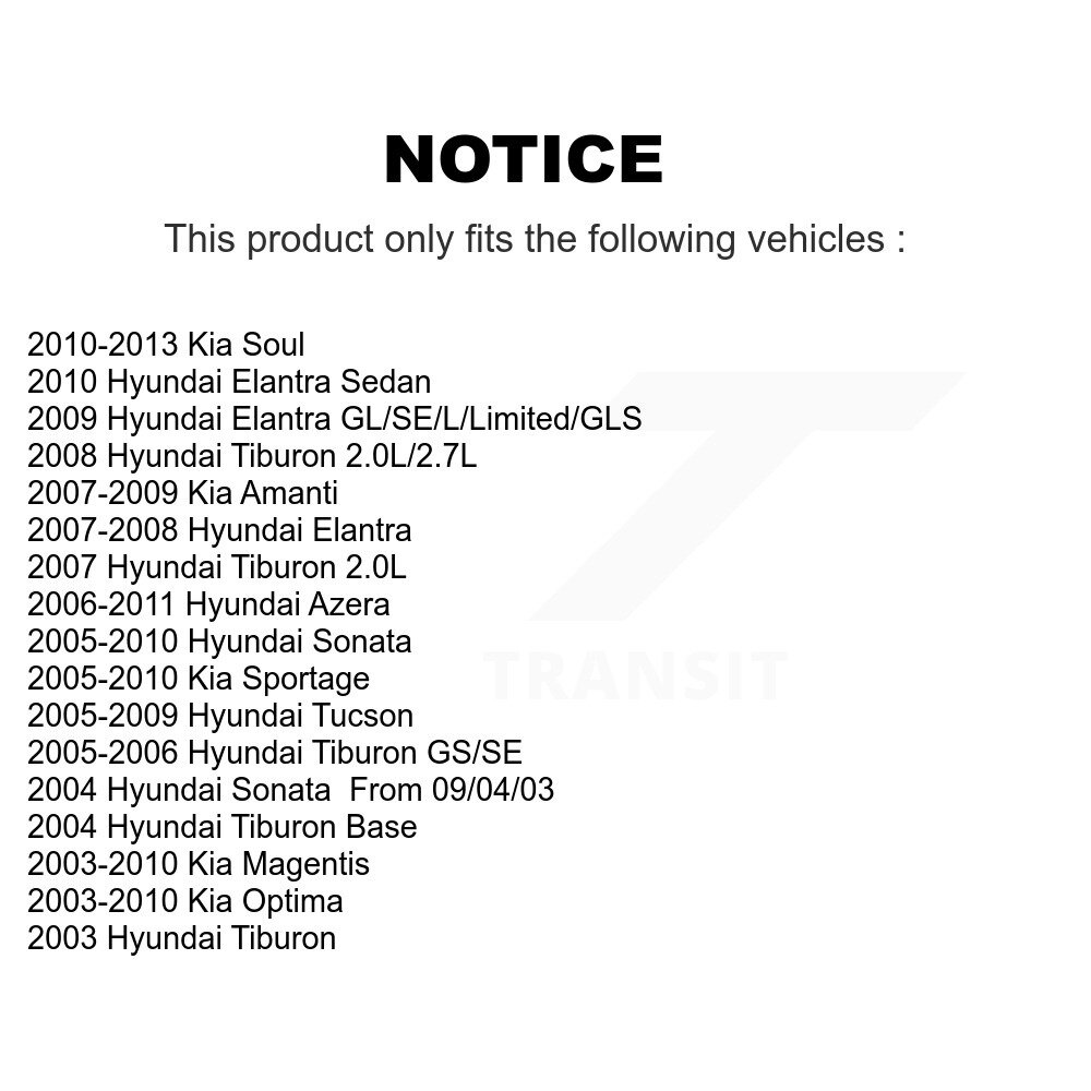 [Front] Plaquettes de frein à disque en céramique avant pour Hyundai Elantra Kia Soul Tucson Sportage