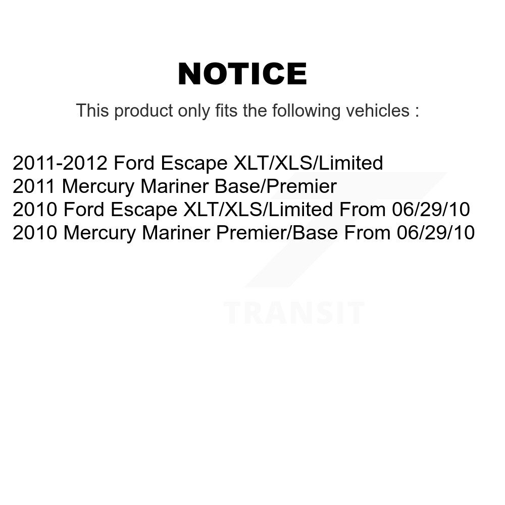 [Front] Semi-métalliques avant Plaquettes de frein disque pour Ford Escape Mercure Mariner PPF-D1047B
