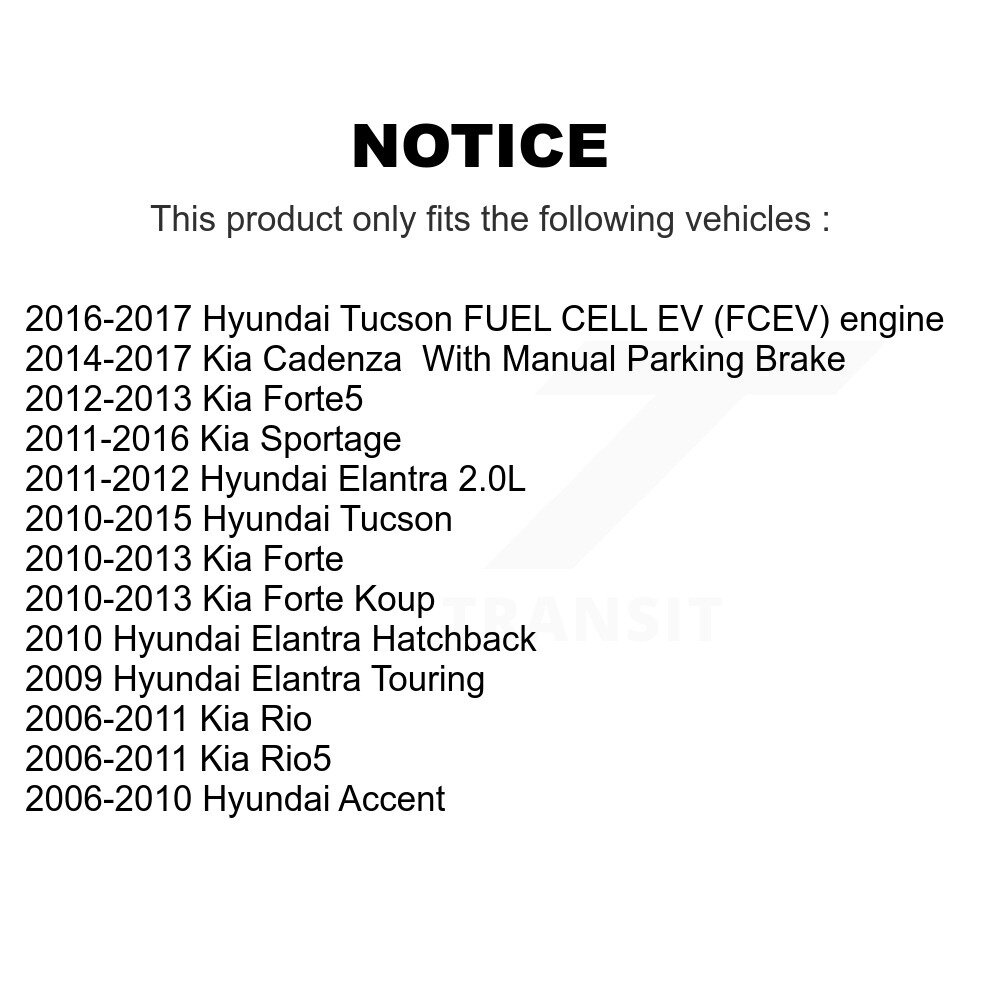 [Arrière] Semi-métalliques arrière Plaquettes de frein pour Hyundai Tucson Elantra Kia Accent Forte