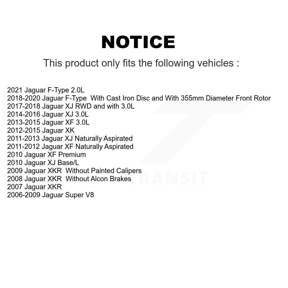 [Front] Semi-métalliques avant Plaquettes de frein à disque pour Jaguar XF XJ de type F XKR XK PPF-D1240