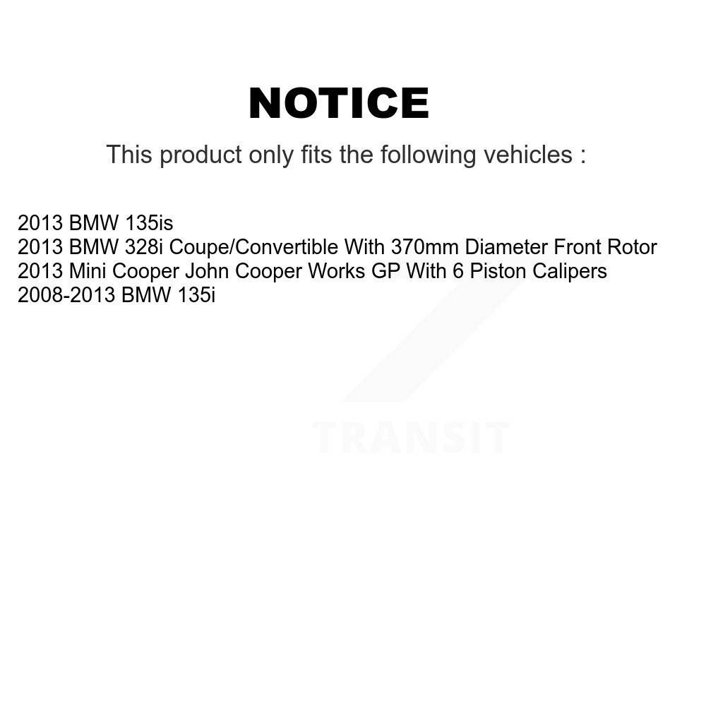 [Front] Semi-métalliques avant Plaquettes de frein pour Mini Cooper BMW 135i 328i 135is