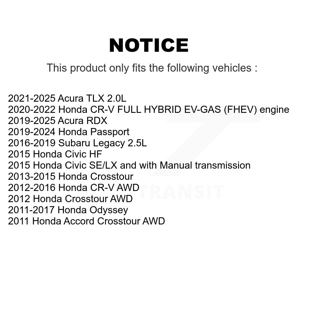 [Front] Semi-métalliques avant Plaquettes de frein pour Honda CR-V Odyssey Civic Acura RDX TLX