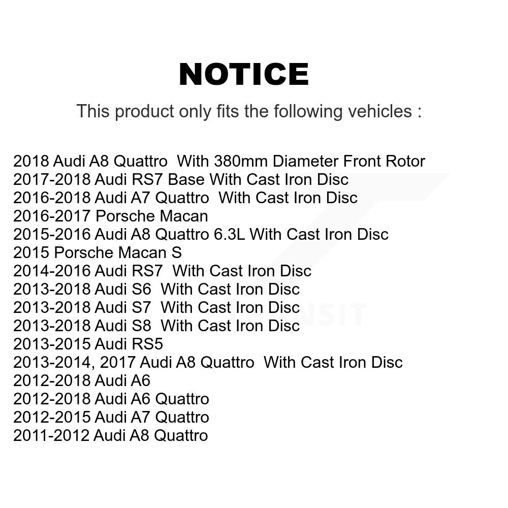 [Arrière] Semi-métalliques arrière Plaquettes de frein pour Audi Porsche Macan A6 Quattro A7 A8 RS5