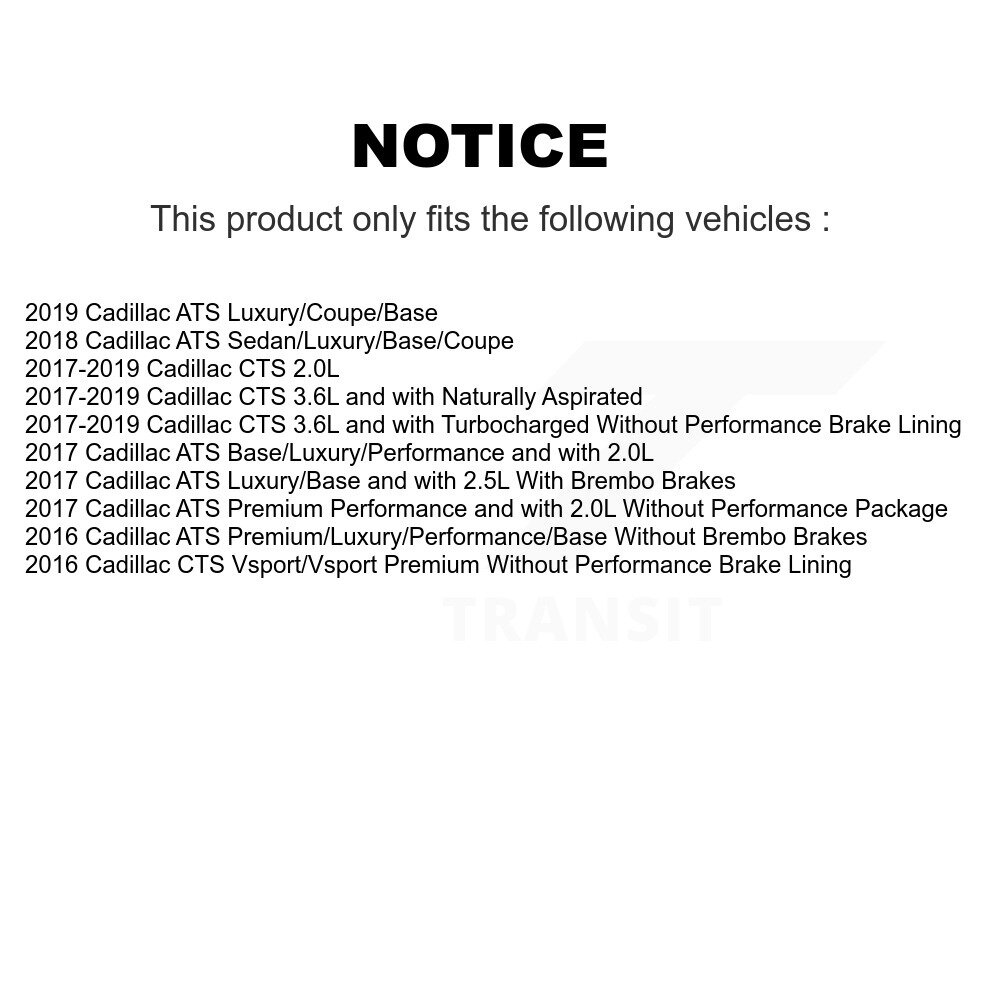 [Arrière] Semi-métalliques arrière Plaquettes de frein à disque pour Cadillac ATS CTS PPF-D1839