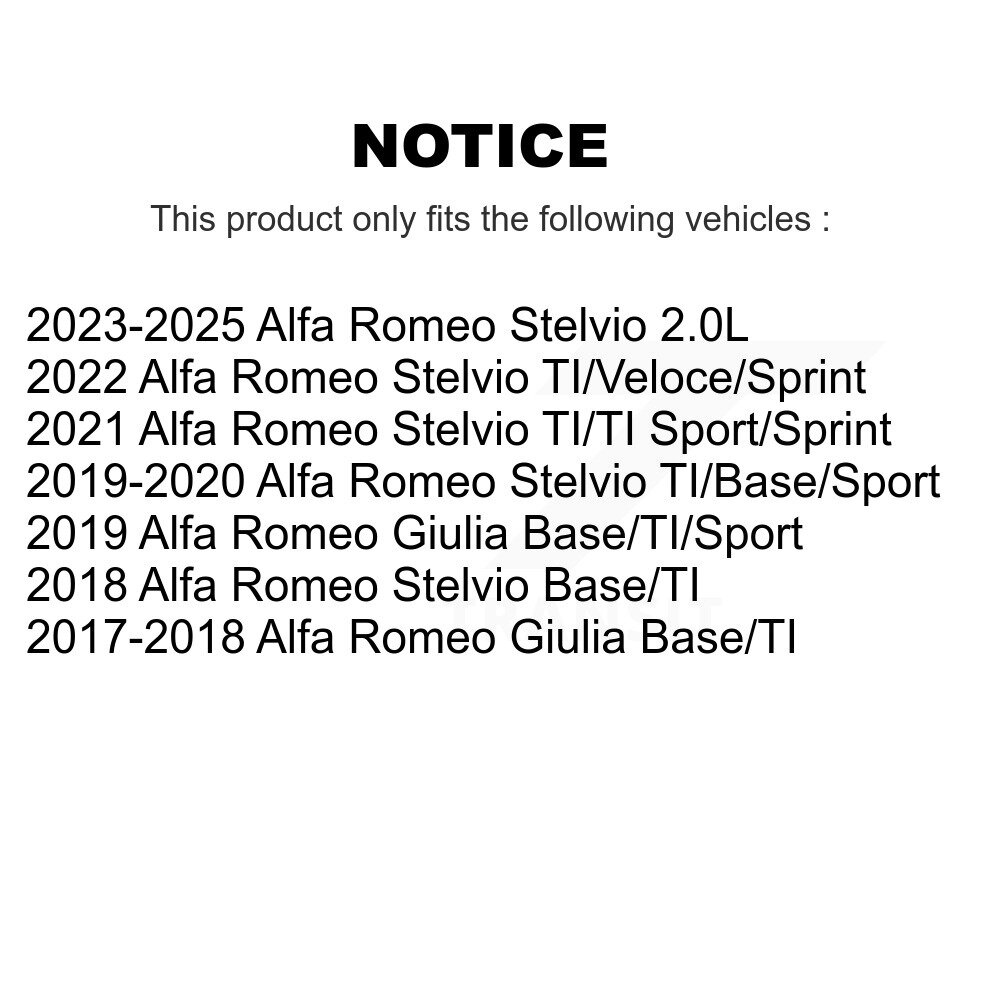 [Front] Semi-métalliques avant Plaquettes de frein à disque pour Alfa Romeo Stelvio Giulia PPF-D2052