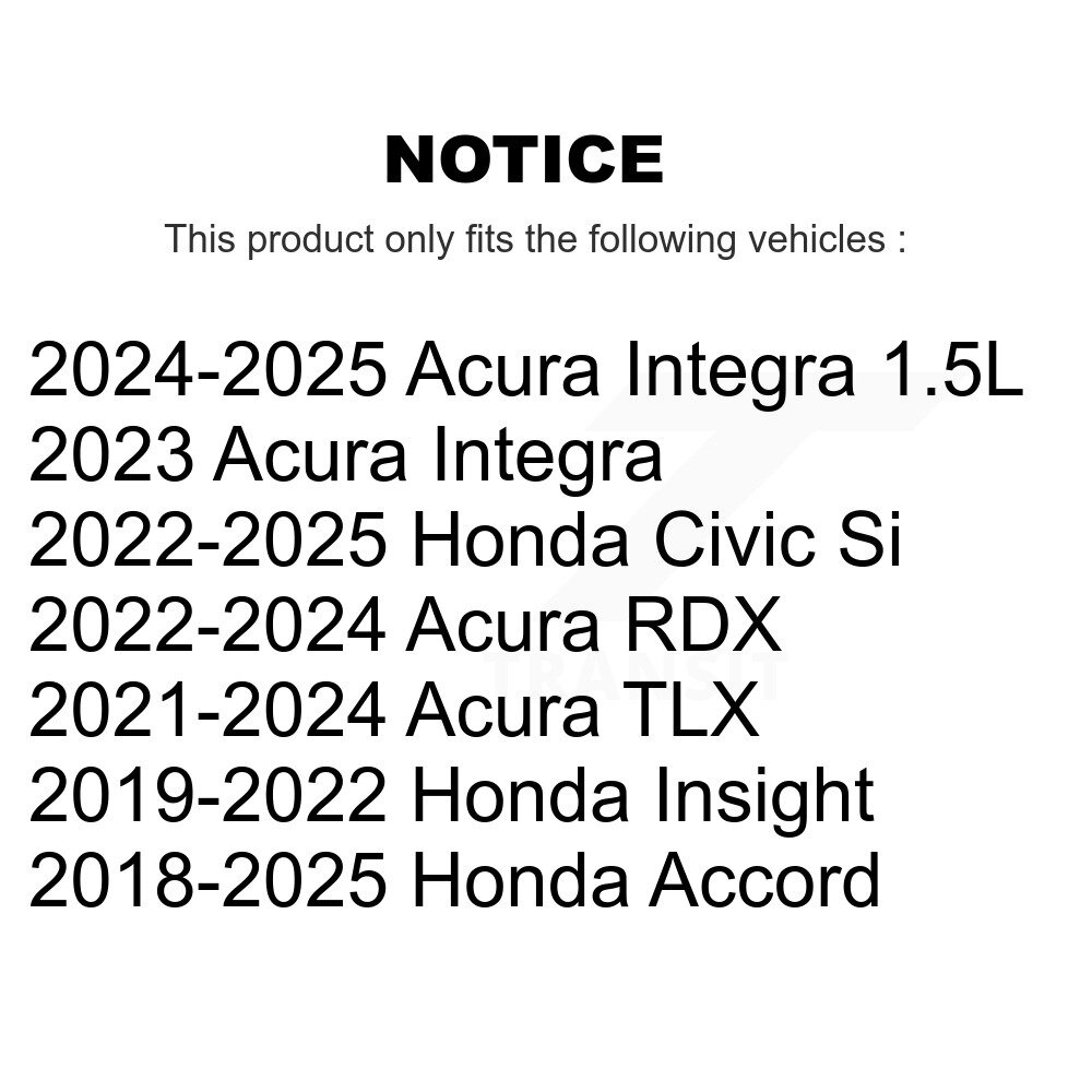 [Arrière] Semi-métalliques arrière Plaquettes de frein pour Honda Civic Accord Acura RDX TLX Insight