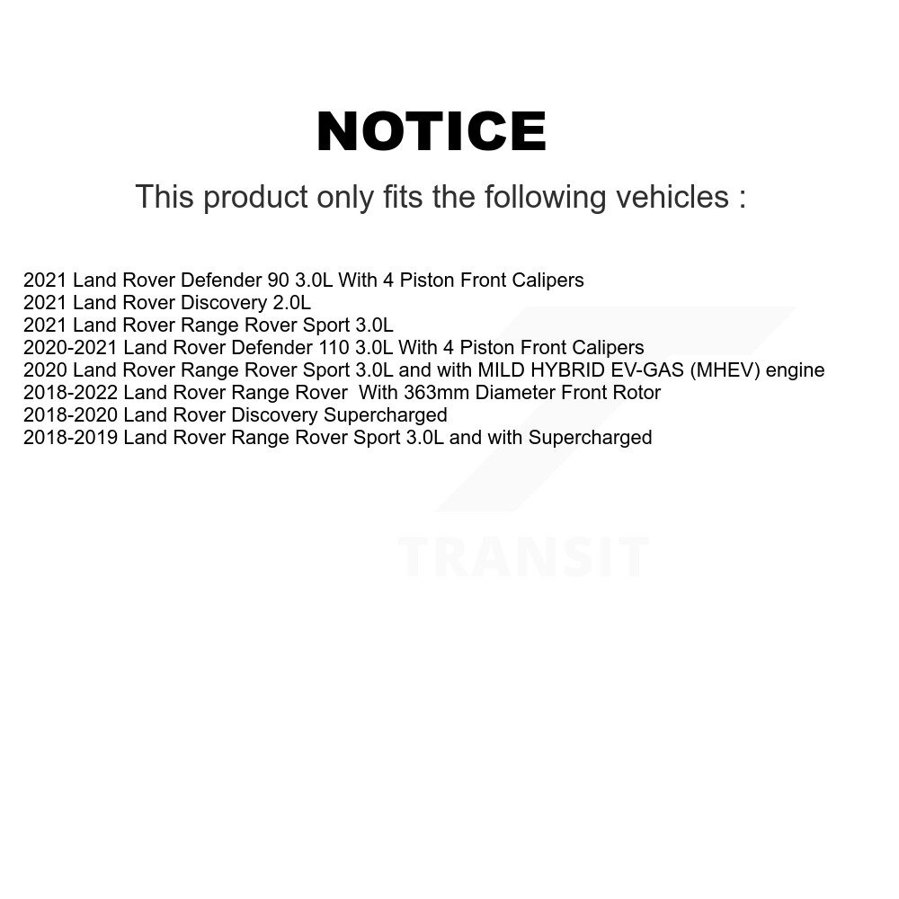 [Front] Semi-métalliques avant Plaquettes de frein pour Land Rover Range Sport Discovery 110 90
