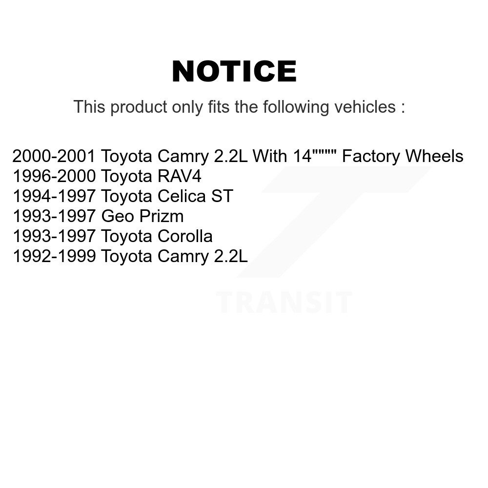 [Front] Semi-métalliques avant Plaquettes de frein à disque pour Toyota Camry Corolla RAV4 Celica Geo