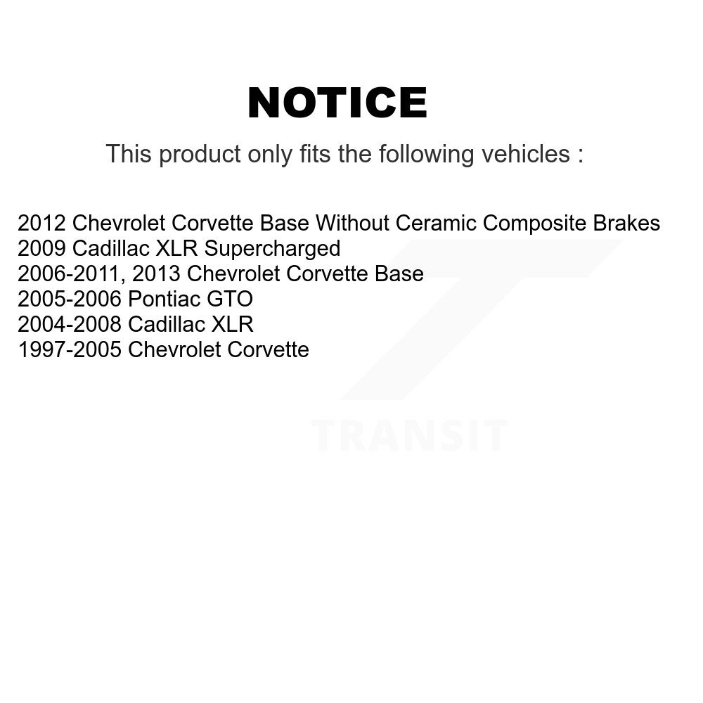 [Front] Semi-métalliques avant Plaquettes de frein pour Chevrolet Corvette Cadillac XLR Pontiac