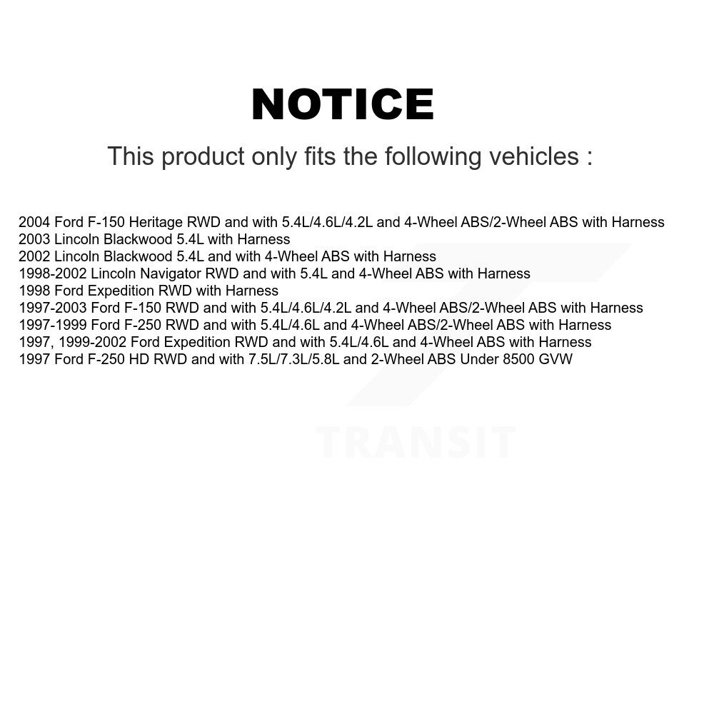 [Front Left] Capteur de vitesse avant gauche ABS pour Ford F-150 F-250 HD Expedition Heritage