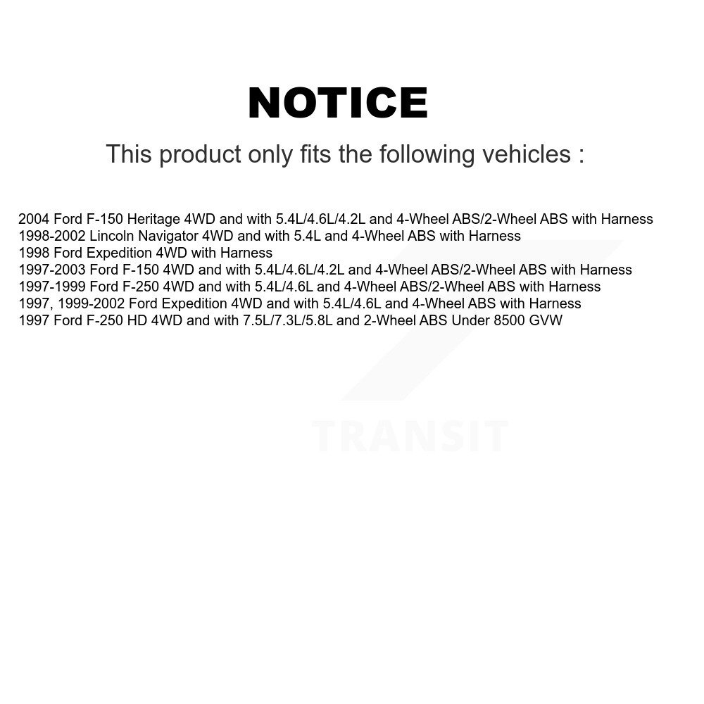 [Front] Capteur de vitesse de roue avant ABS pour Ford F-150 F-250 HD Expédition Heritage Lincoln