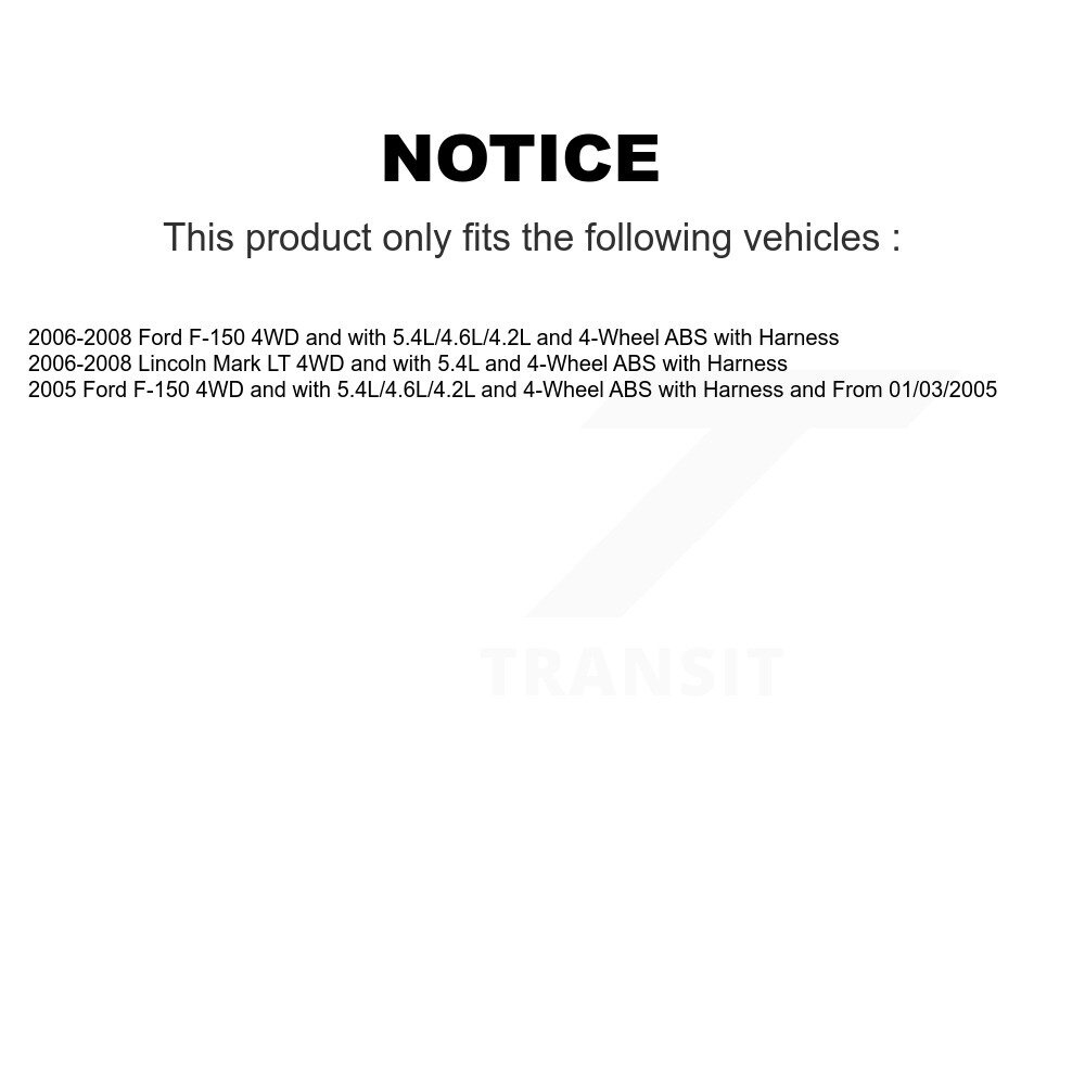 Front ABS Wheel Speed Sensor For Ford F-150 Lincoln Mark LT SEN-2ABS0597 image 2