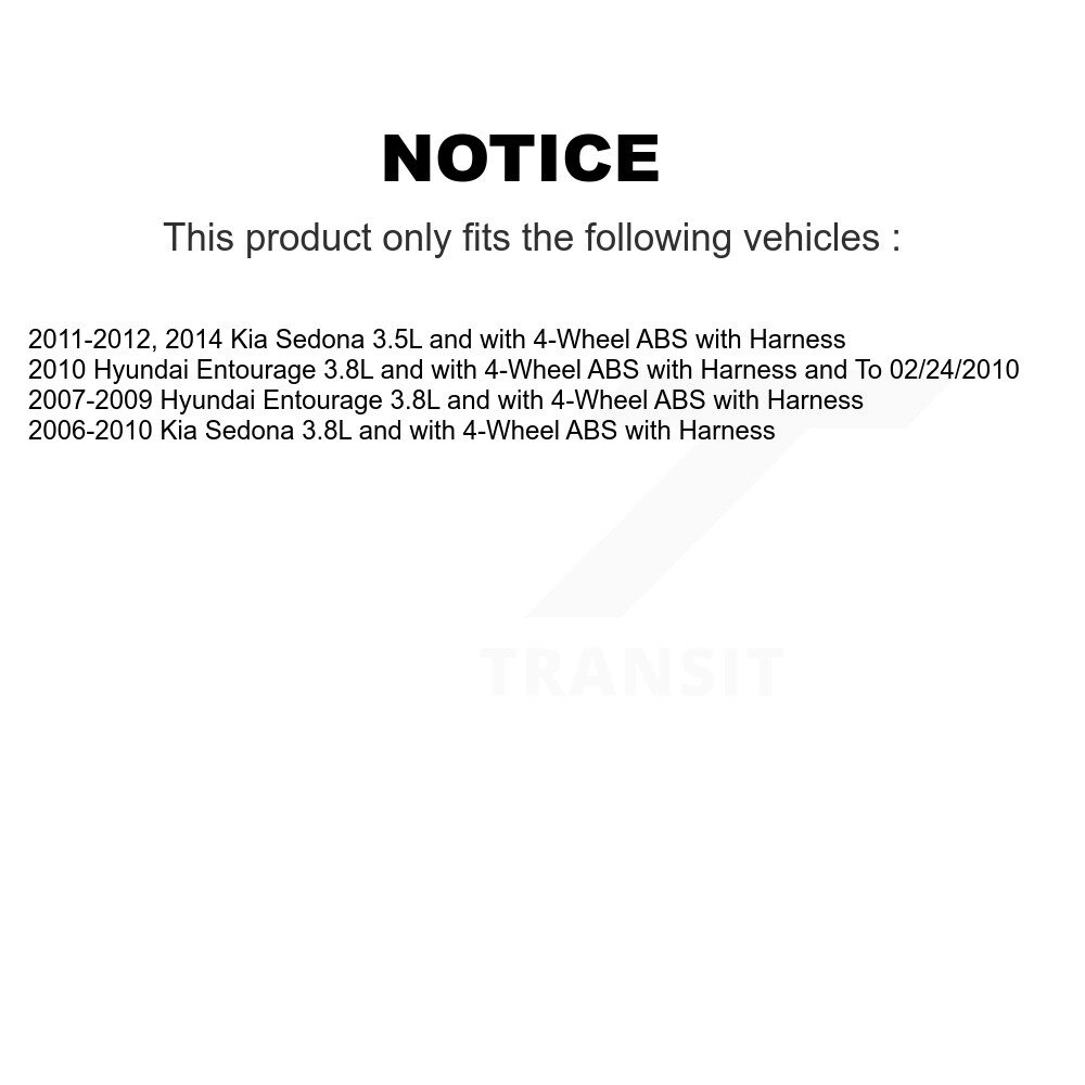 [Front Left] Capteur de vitesse avant gauche ABS pour Kia Sedona Hyundai Entourage SEN-2ABS0604