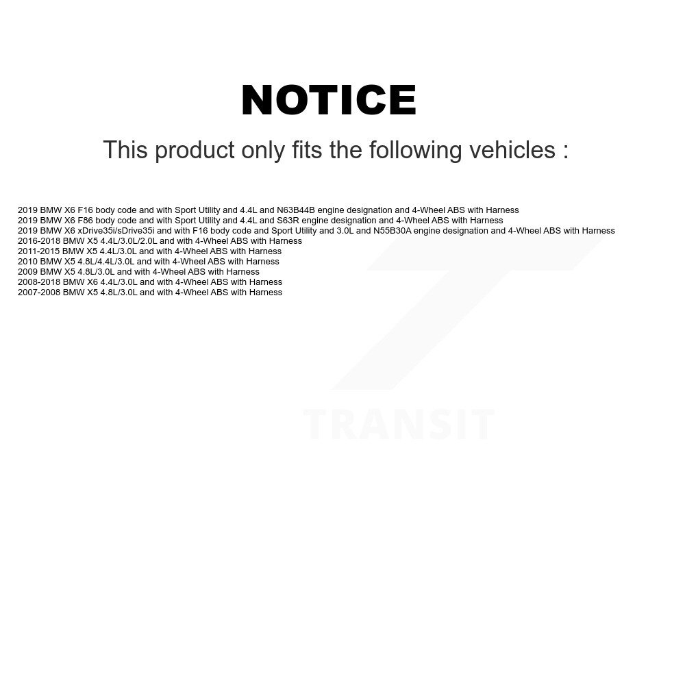 [Arrière] Capteur de vitesse de roue ABS arrière pour BMW X5 X6 avec harnais SEN-2ABS0642