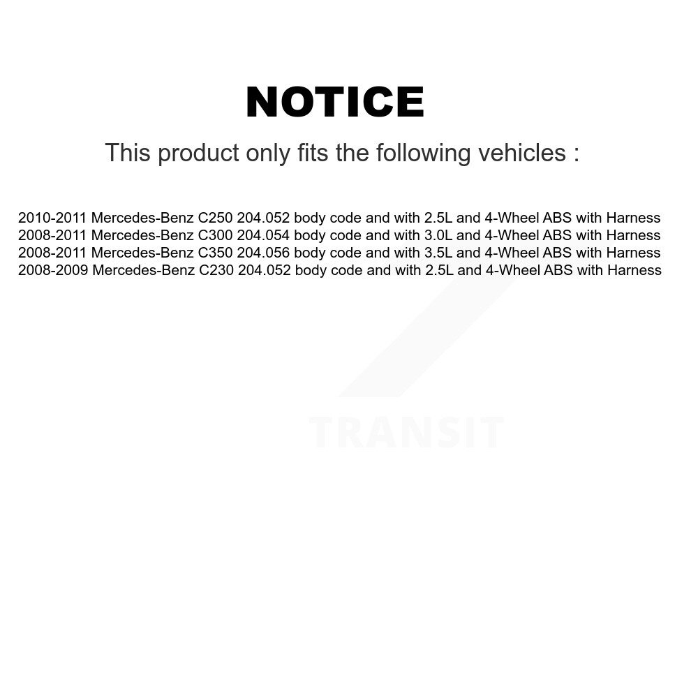 [Front] Capteur de vitesse avant ABS pour Mercedes-Benz C300 C250 C350 C230 avec harnais