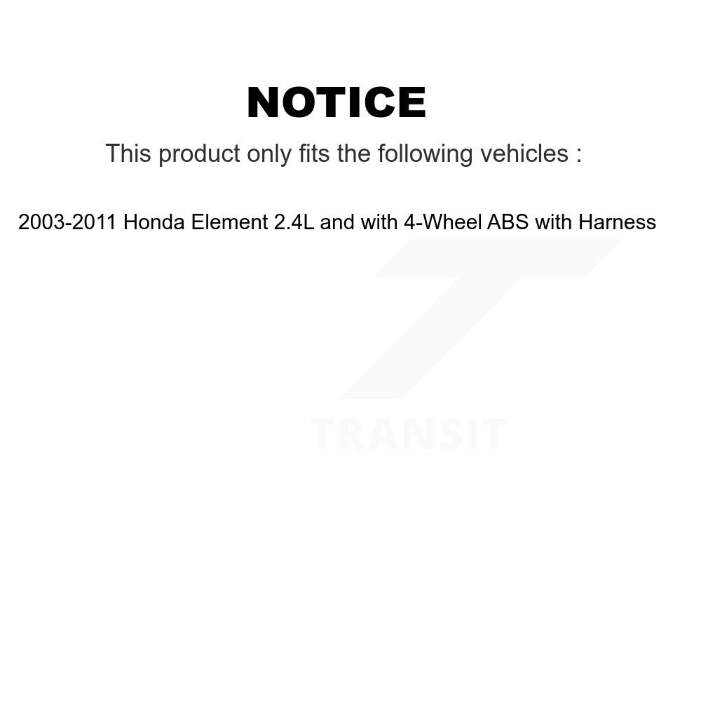 [Avant droite] Capteur de vitesse de roue ABS avant droite pour 03-11 Honda Element 2.4L avec 4 roues