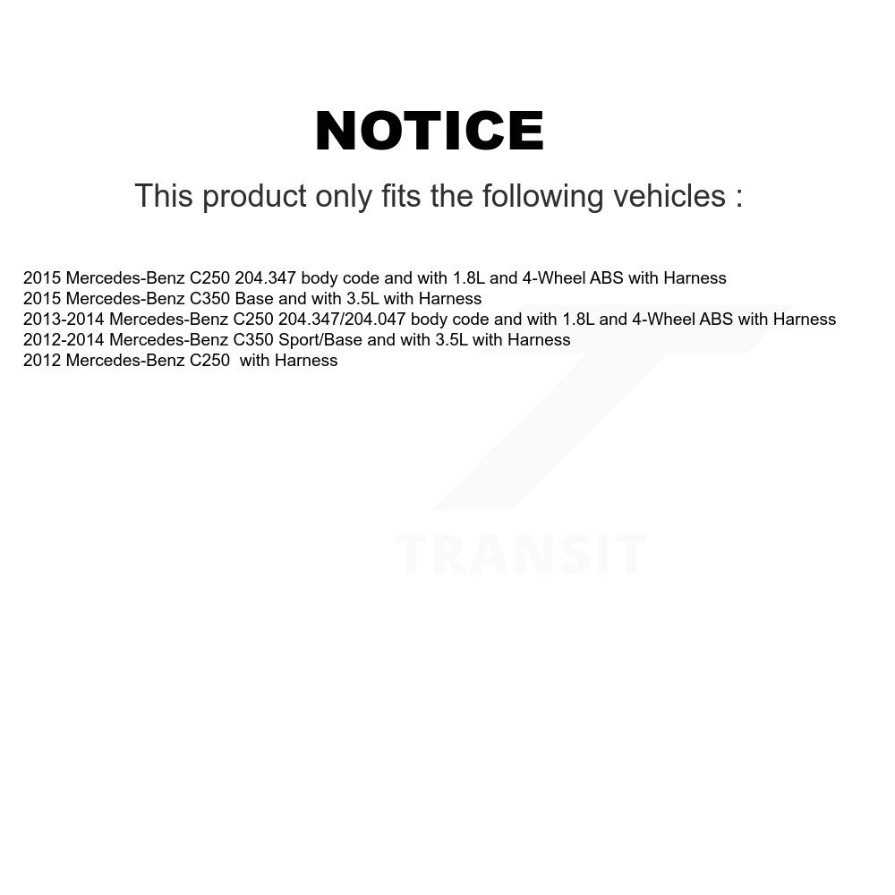 [Front] Capteur de vitesse avant ABS pour Mercedes-Benz C350 C250 avec harnais