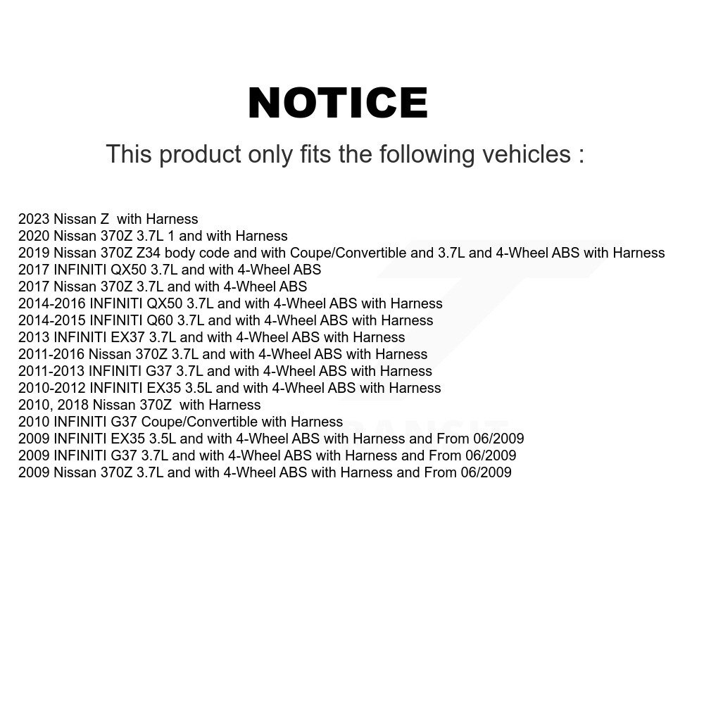 [Arrière droite] Capteur de vitesse de roue ABS arrière droite pour INFINITI G37 QX50 Nissan 370Z EX35 EX37