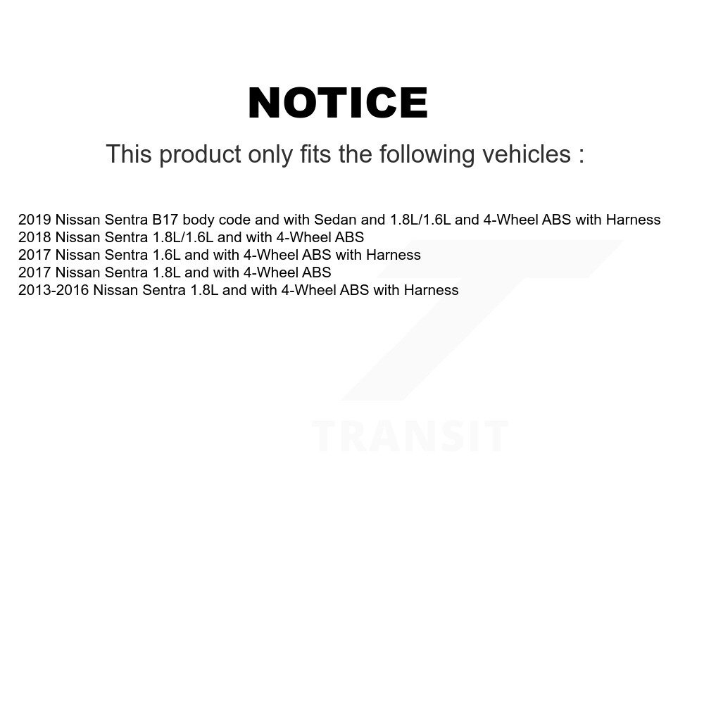 [Arrière gauche] Capteur de vitesse de roue ABS arrière gauche pour Nissan Sentra SEN-2ABS0921