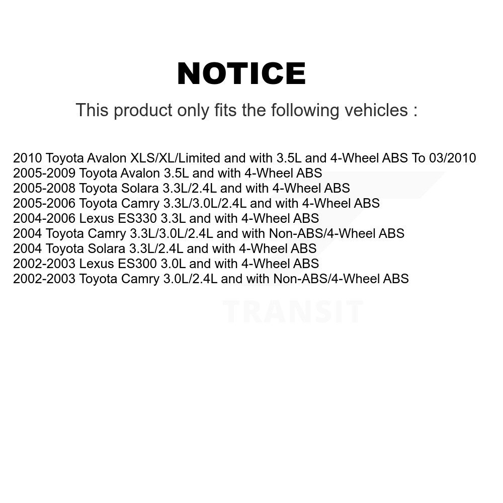 [Arrière gauche] Harnais de câblage du capteur de vitesse de roue ABS arrière gauche pour Toyota Camry Lexus Solara
