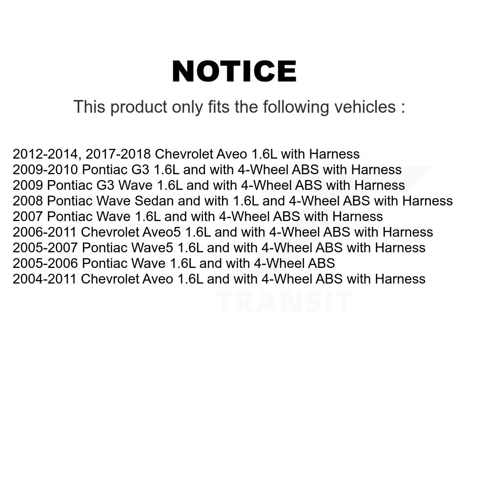 [Arrière droite] Capteur de vitesse arrière droit ABS pour Chevrolet Aveo Pontiac Aveo5 Wave G3 Wave5