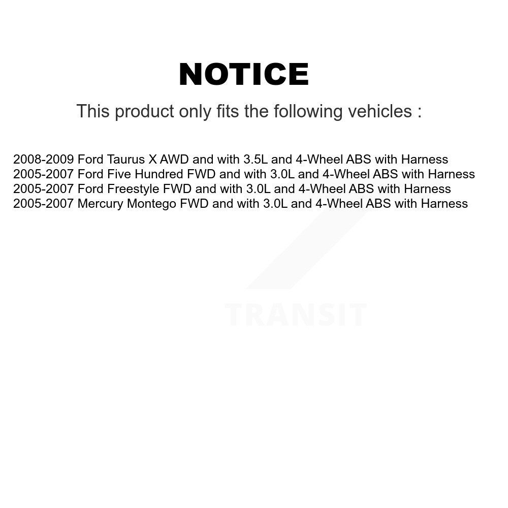 [Arrière gauche] Capteur de vitesse de roue ABS arrière gauche pour Ford Cinq Cent Taurus Freestyle X