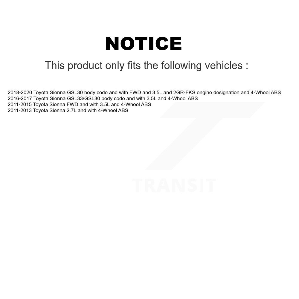 [Arrière gauche] Harnais de câblage du capteur de vitesse de roue ABS arrière gauche pour Toyota Sienna SEN-2ABS2516