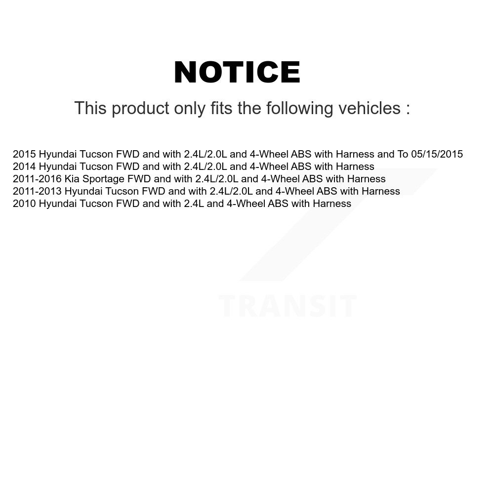 [Arrière gauche] Capteur de vitesse de roue ABS arrière gauche pour Hyundai Tucson Kia Sportage SEN-2ABS2632