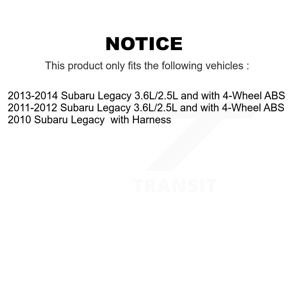 [Arrière droite] Capteur ABS de vitesse de roue arrière droite pour Subaru Legacy SEN-2ABS2637