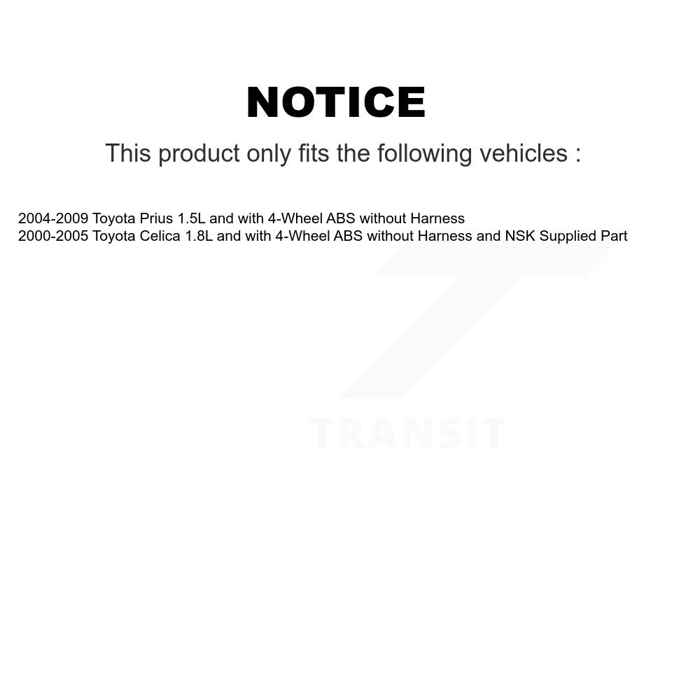 [Arrière] Capteur de vitesse arrière ABS pour Toyota Prius Celica SEN-2ABS2704