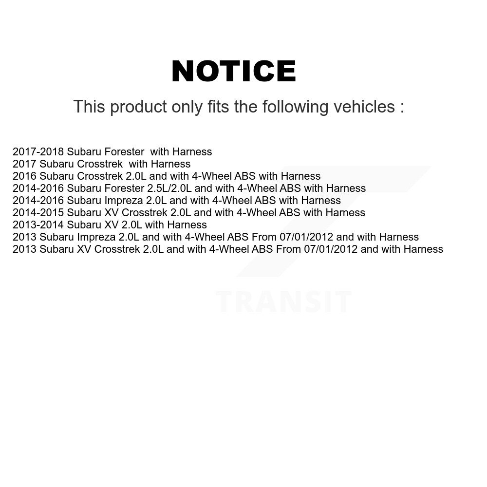 [Front Left] Capteur de vitesse avant gauche ABS pour Subaru Forester Impreza XV Croix de croix