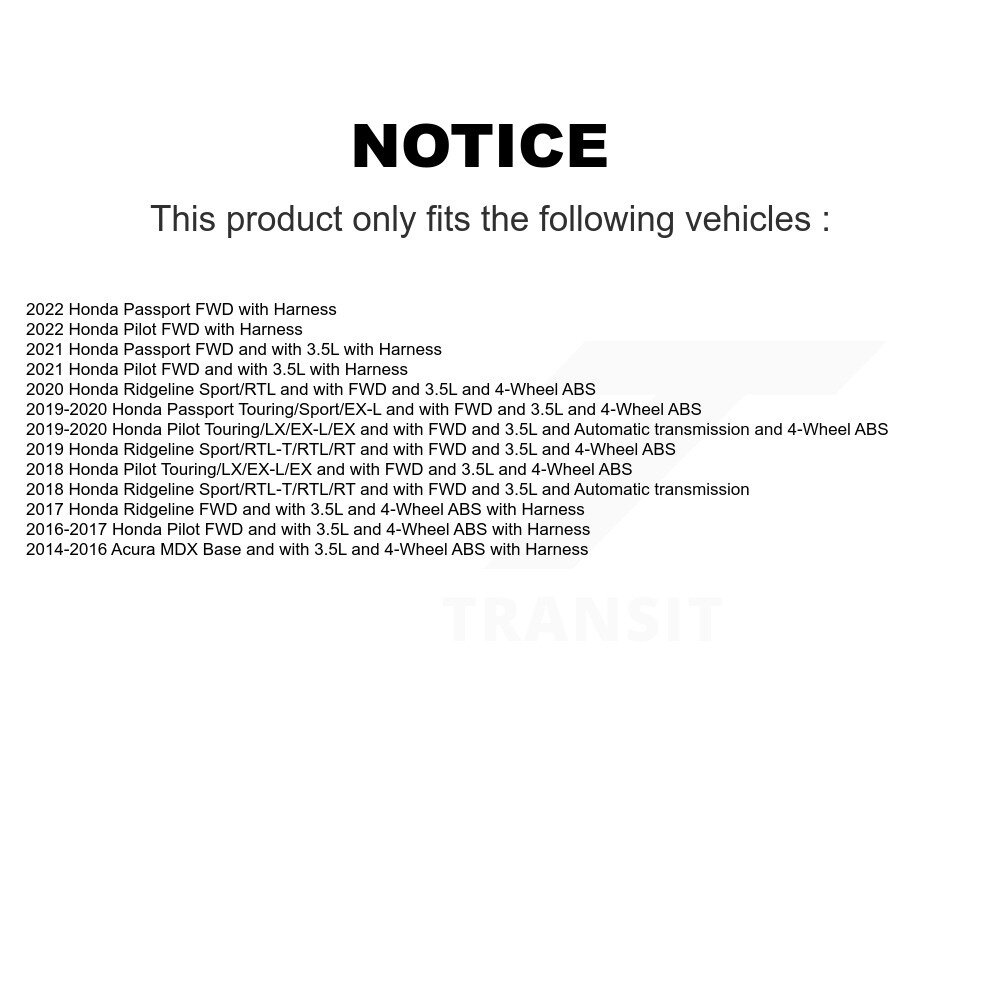 [Arrière droite] Capteur de vitesse de roue ABS arrière droite pour Honda Pilot Ridgeline Acura MDX Passeport