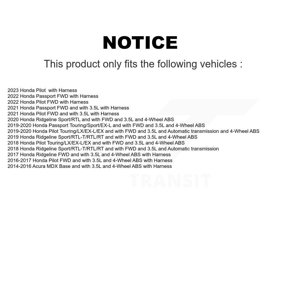 [Arrière gauche] Capteur de vitesse de roue ABS arrière gauche pour Honda Pilot Ridgeline Acura MDX Passeport