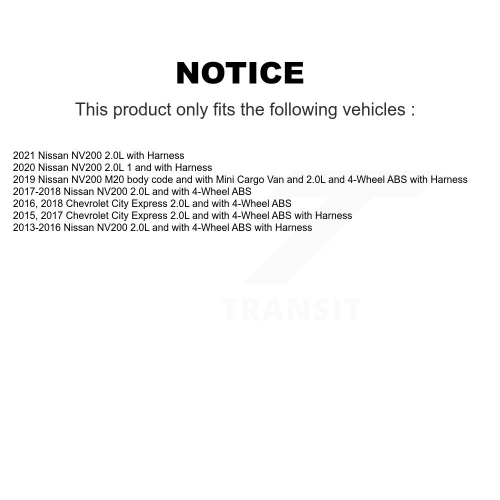 [Arrière gauche] Capteur de vitesse de roue ABS arrière gauche pour Nissan NV200 Chevrolet City Express