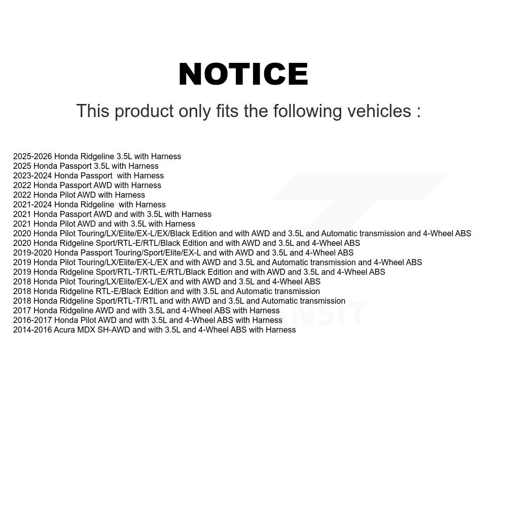[Arrière gauche] Capteur de vitesse de roue ABS arrière gauche pour Honda Pilot Ridgeline Acura MDX Passeport