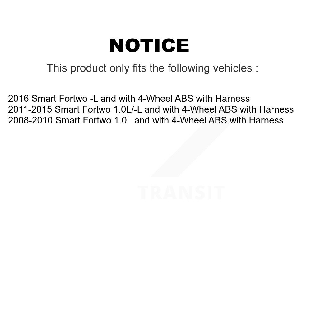 [Arrière gauche] Capteur de vitesse de roue ABS arrière gauche pour Smart Fortwo avec harnais SEN-2ABS3219