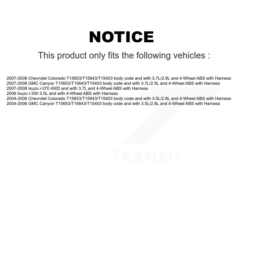 [Front Left] Capteur de vitesse de roue ABS avant pour Chevrolet Colorado GMC Canyon Isuzu i-350 i-370