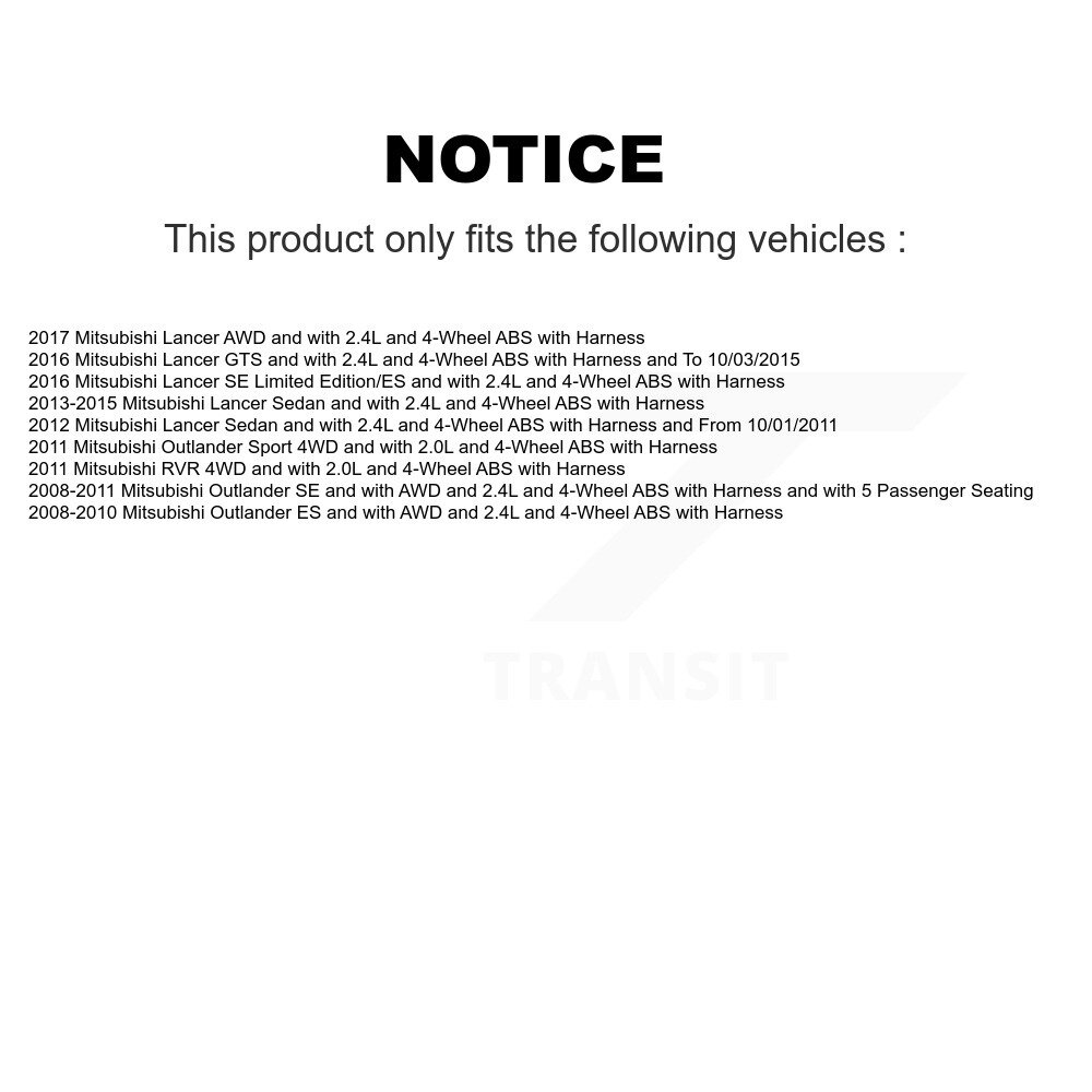 [Arrière gauche] Capteur de vitesse de roue ABS arrière gauche pour Mitsubishi Lancer Outlander Sport RVR