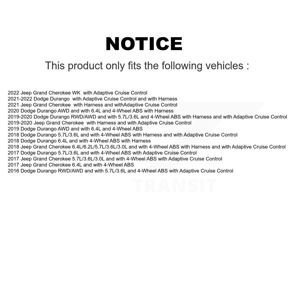 [Front] Capteur de vitesse de roue ABS avant pour Jeep Grand Cherokee Dodge Durango WK