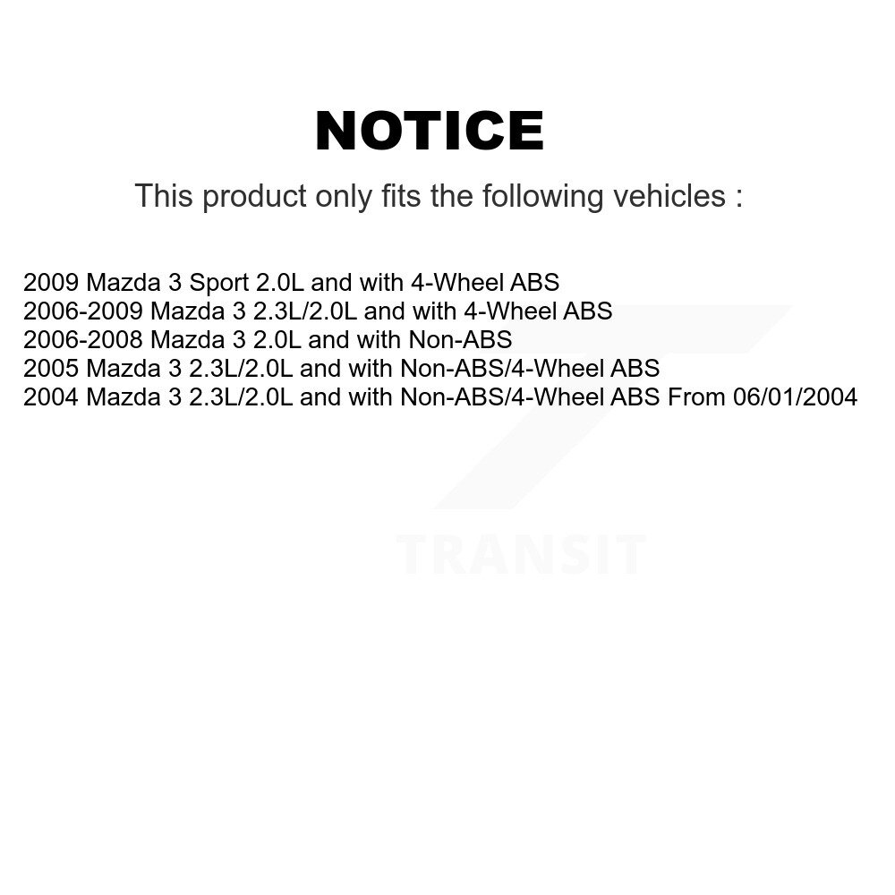 [Arrière droite] Arrière droit ABS Capteur de vitesse de roue Harnais de câblage pour Mazda 3 Sport SEN-2ABS5077