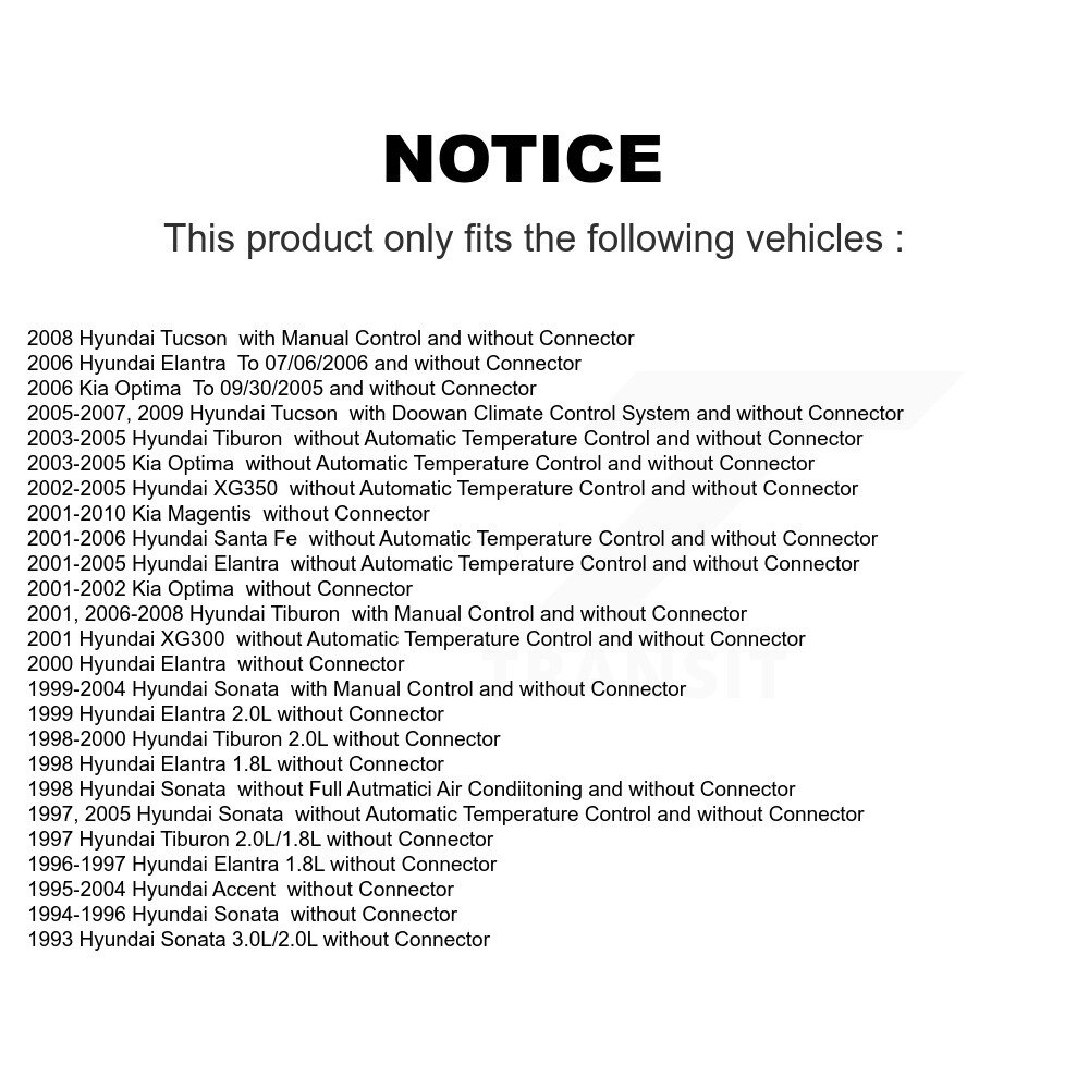 HVAC Blower Motor For Hyundai Kia Soul Tucson Elantra Tiburon Santa Fe Accent image 2