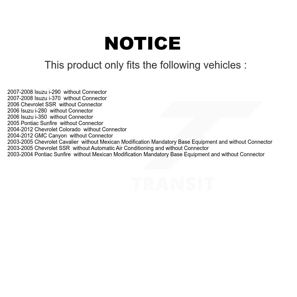 [N/A] Résistor de moteur pour Chevrolet Colorado GMC Canyon Pontiac Sunfire SSR