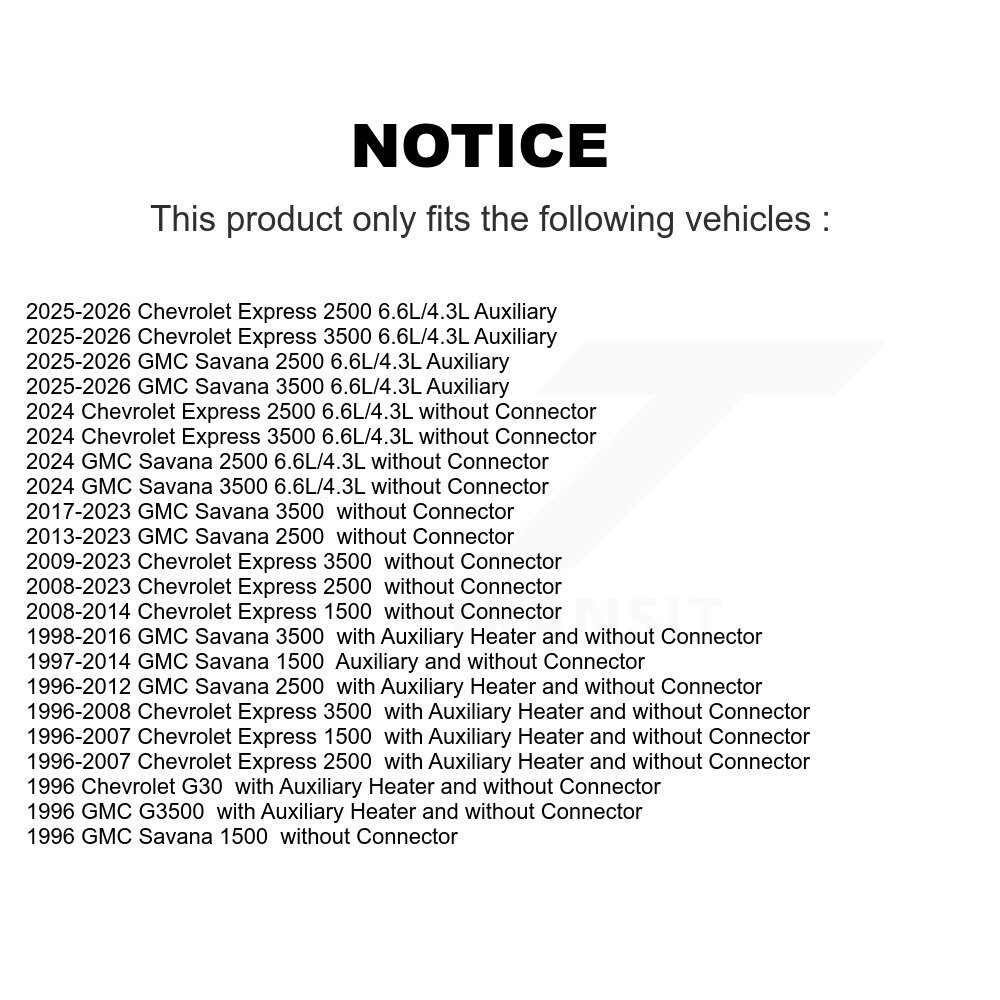 [Arrière] Résistor de moteur à explosion HVAC arrière pour GMC Chevrolet Savana 2500 Express 3500 1500