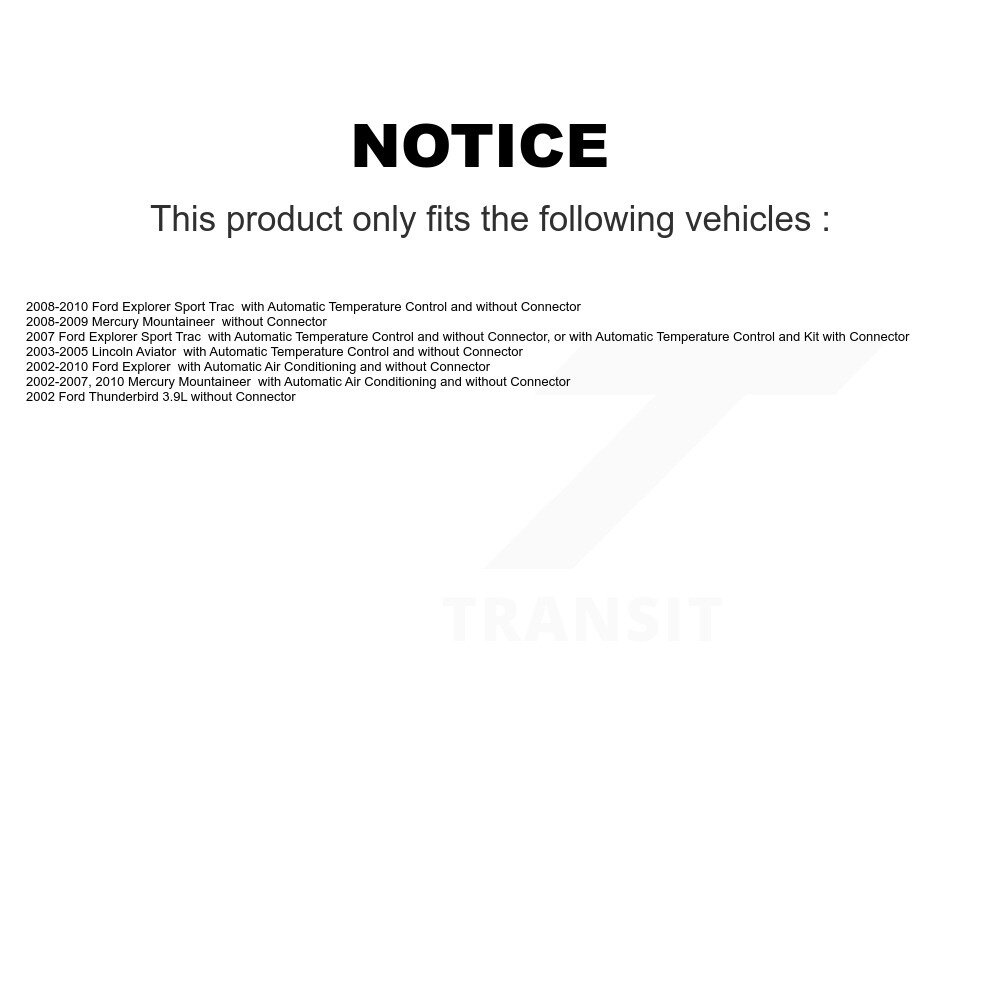 [N/A] Module de commande de moteur HVAC Blower pour Ford Explorer Sport Trac Thunderbird