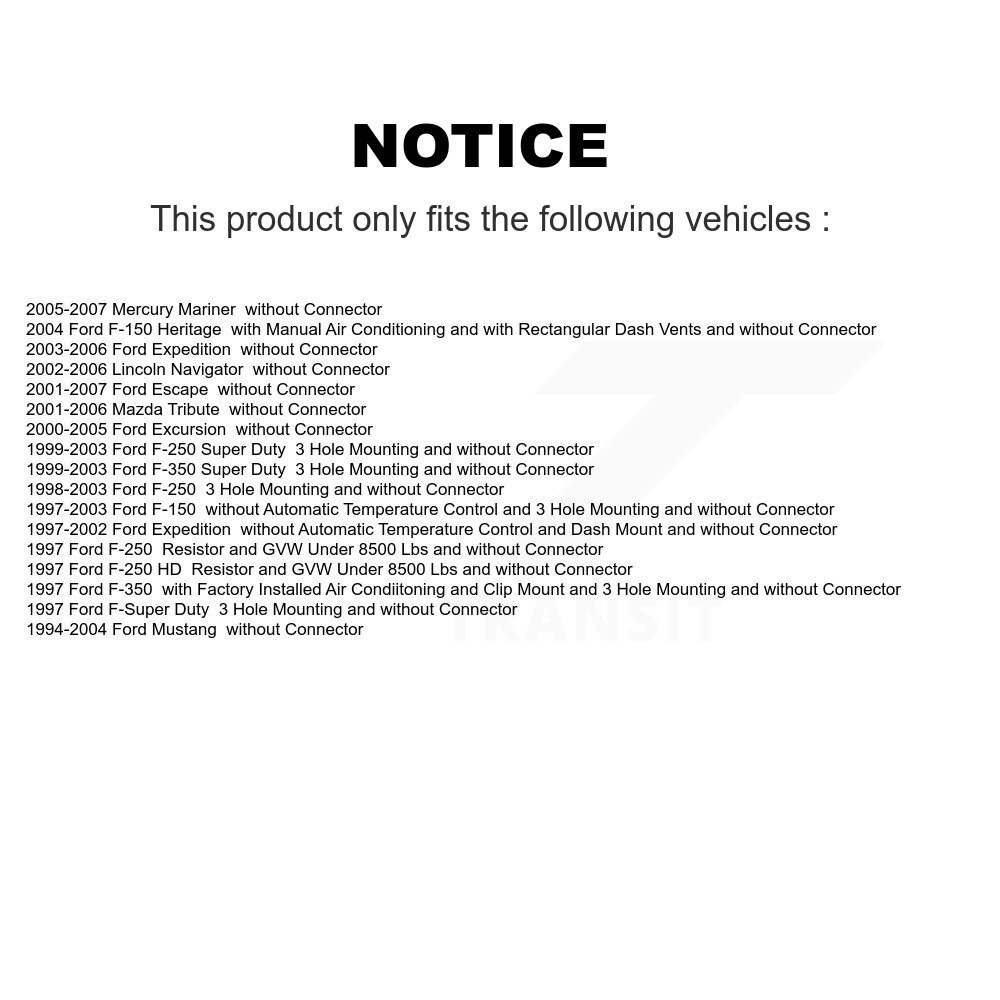[N/A] Moteur de souffleur CVC pour Ford F-150 Mustang Escape F-350 Super Duty F-250 Mazda HD