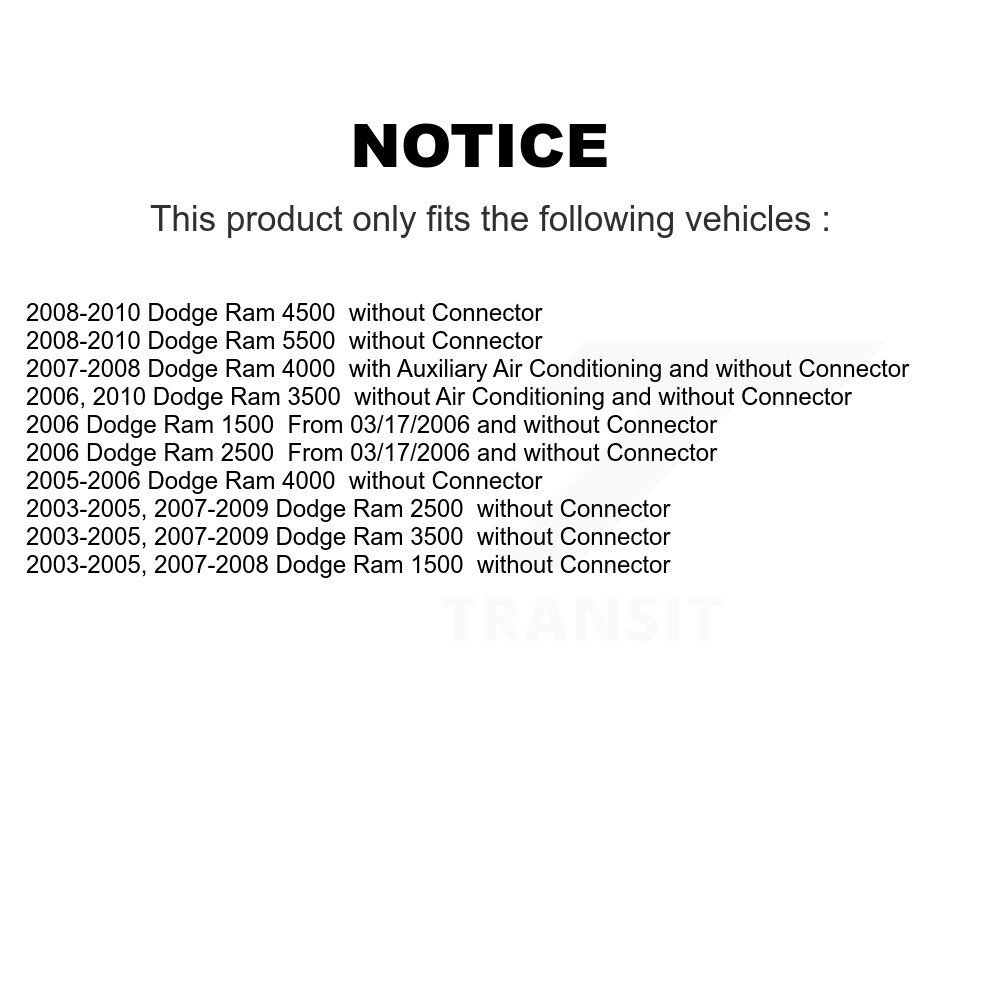 [N/A] Résistor de moteur pour Dodge Ram 1500 3500 2500 4500 5500 4000