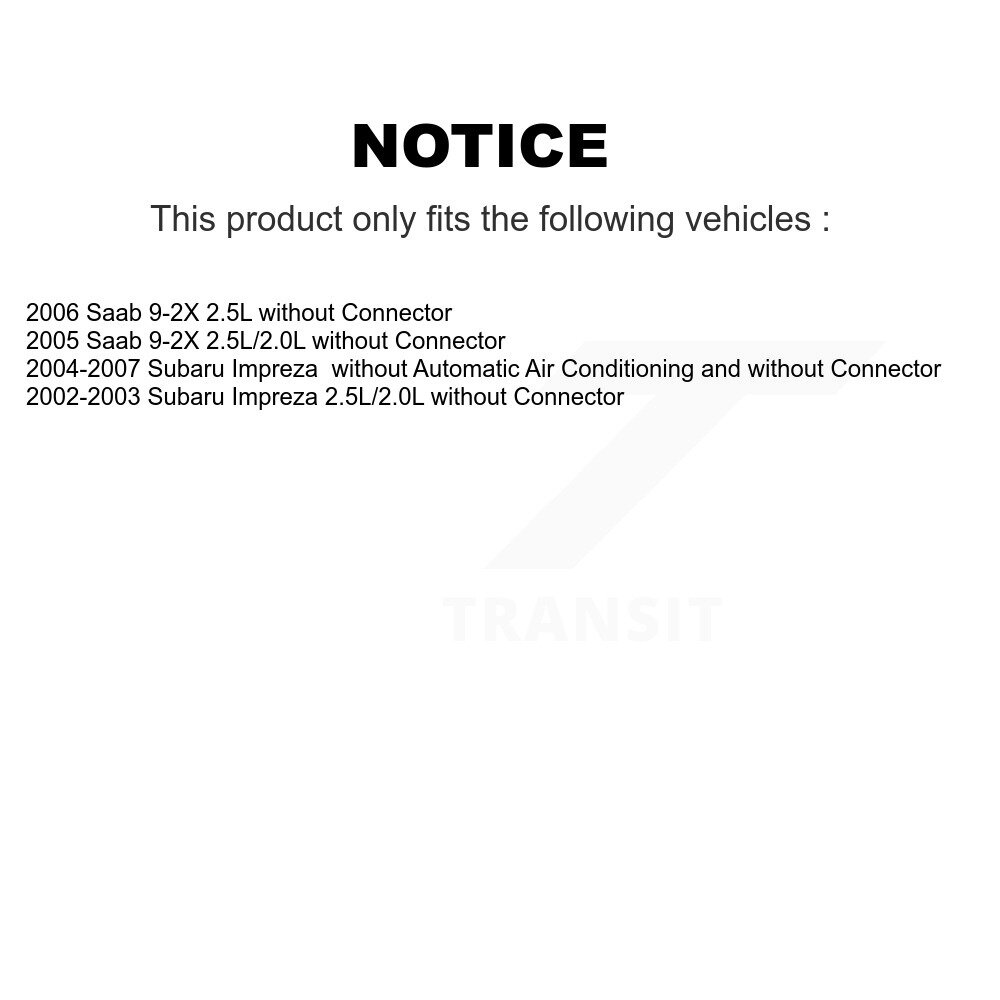 [N/A] Résistor de moteur pour Subaru Impreza Saab 9-2X sans connecteur