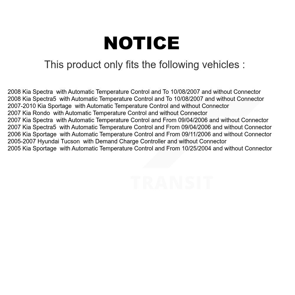 [N/A] Moteur HVAC Blower pour Kia Hyundai Tucson Sportage Rondo Spectra Spectra5